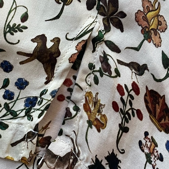 Samantha Pleet Glance Blouse Illuminated Print Unicorn Floral Top 4X - Picture 8 of 16